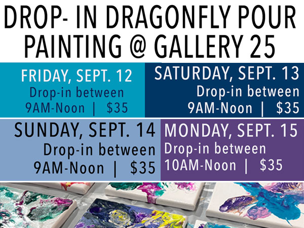 Dragonfly Pour Painting
