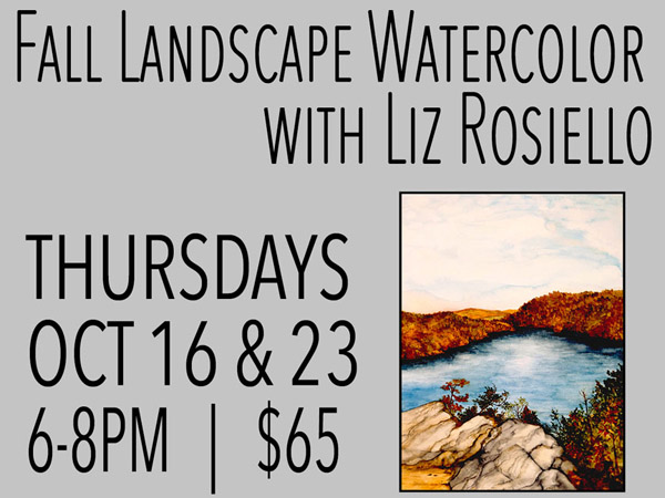 Fall Landscape Watercolor Painting